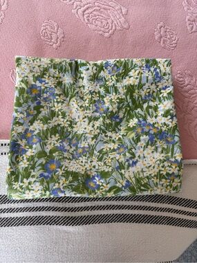Green and Blue Floral Print Fabric